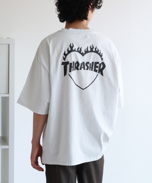 「THRASHER」 半袖Tシャツ M チャコール メンズ_画像5