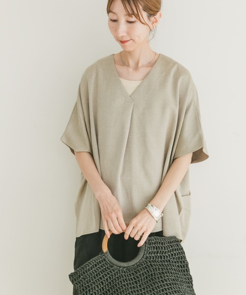 「ITEMS URBANRESEARCH」 半袖カットソー FREE カーキ レディース_画像4