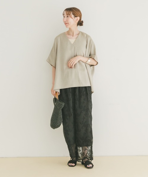 「ITEMS URBANRESEARCH」 半袖カットソー FREE カーキ レディース_画像6