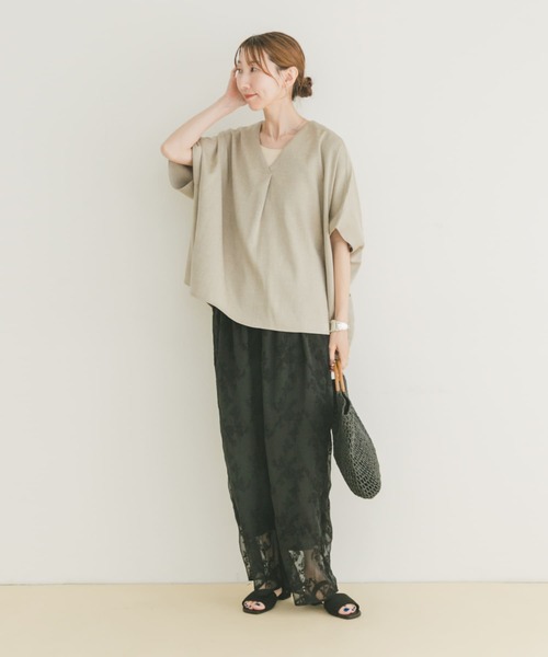 「ITEMS URBANRESEARCH」 半袖カットソー FREE カーキ レディース_画像8
