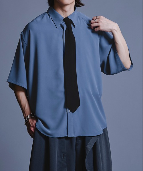 「Ellno Loset」 半袖シャツ LARGE ブルー系その他 メンズ_画像2