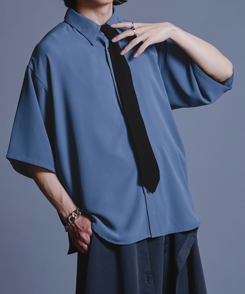 「Ellno Loset」 半袖シャツ LARGE ブルー系その他 メンズ_画像3