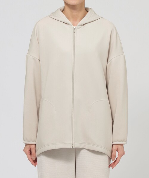 「EVEX by KRIZIA」 ジップアップパーカー 40 ダークネイビー レディース_画像4