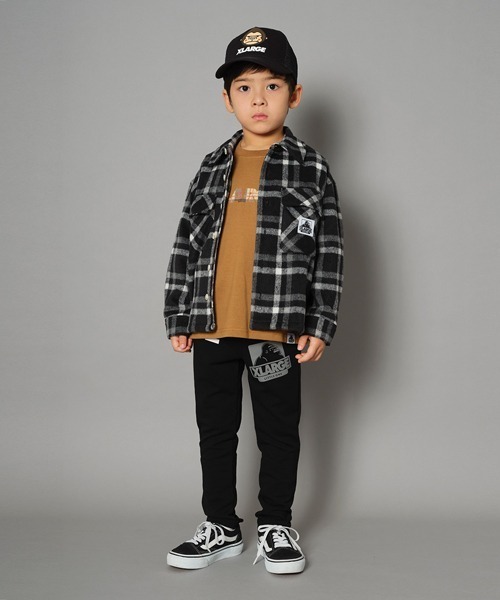 「XLARGE KIDS」 「KIDS」長袖シャツ 90cm ベージュ キッズ_画像3