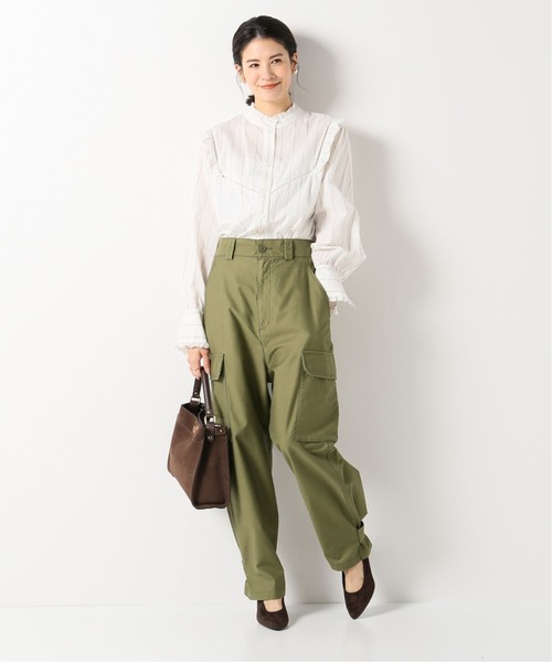 「IENA」 カーゴパンツ 36 グリーン レディース_画像2