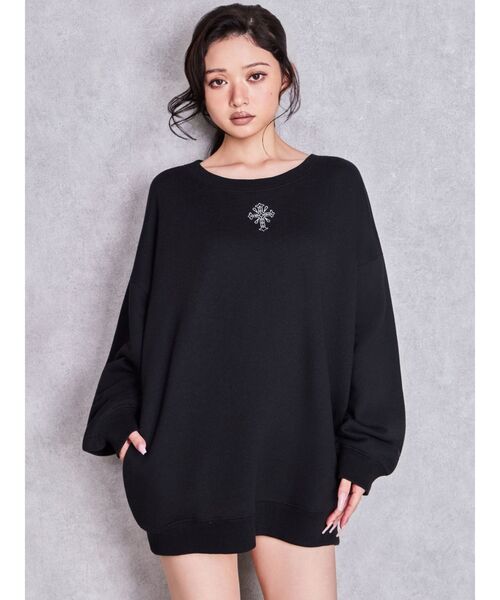 GYDA（ジェイダ） トレーナー スウェット sacred edge cross back