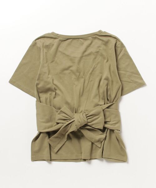 バックリボンカットソー STYLEBLOCK tシャツ バックリボン半袖カットソー レディース