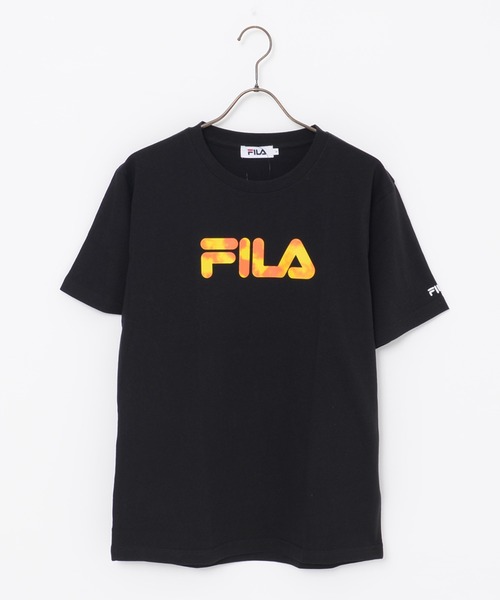 Tシャツ Tシャツ Fila フィラ 半袖tシャツ 注目ブランド デカロゴプリント半袖tシャツ ポケット付き ワンポイント刺繍