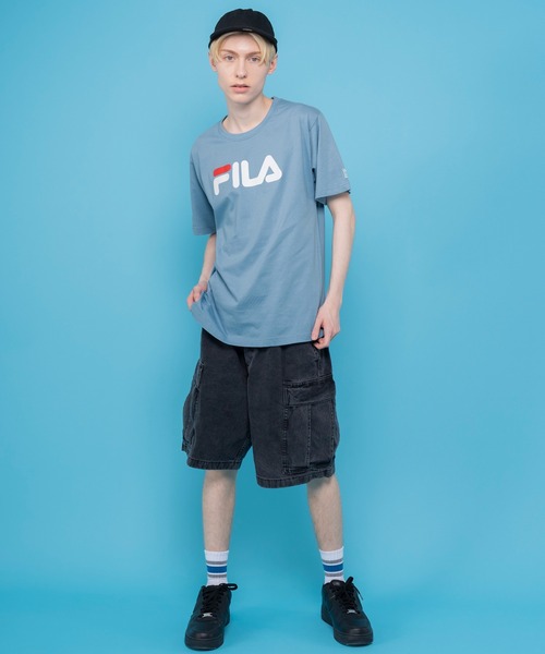 FILA - FILA フィラ テニスウェア 半袖Tシャツ VM5477 ブルー メンズL新品 FILA - FILA フィラ テニスウェア 半袖Tシャツ VM5477 ブルー