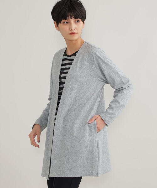 6820円 付与 カーディガン ストレッチ裏毛カーディガン