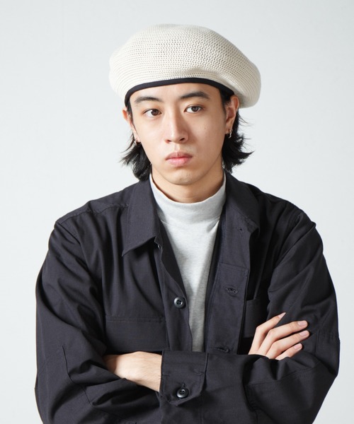 RACAL（ラカル） 帽子 ベレー帽 Crochet Style Knit Beret