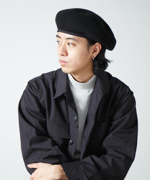 VAKT. ニットベレー帽　　Beret RACAL（ラカル） 帽子 ベレー帽 Crochet Style Knit Beret