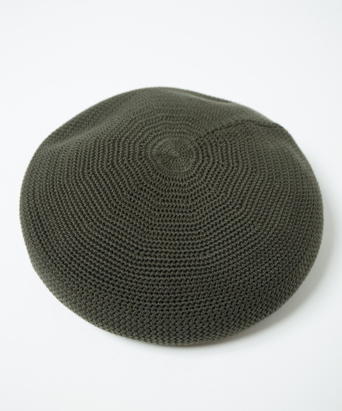 Marithe★[正規品] L CIRCLE LOGO KNIT BERET ベレー帽 4色 Marithe☆[正規品] METAL CIRCLE LOGO KNIT BERET ベレー帽 4色