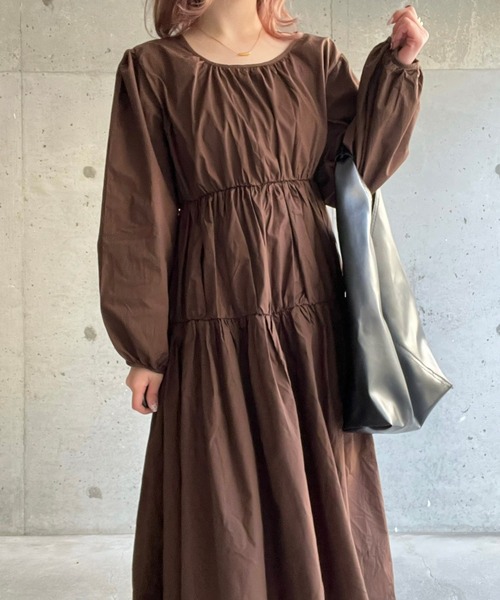 ワンピース ブラウンティアードワンピース : ZOZOTOWN Yahoo!店 - 通販