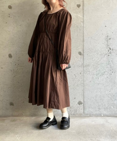 ワンピース ブラウンティアードワンピース : ZOZOTOWN Yahoo!店 - 通販
