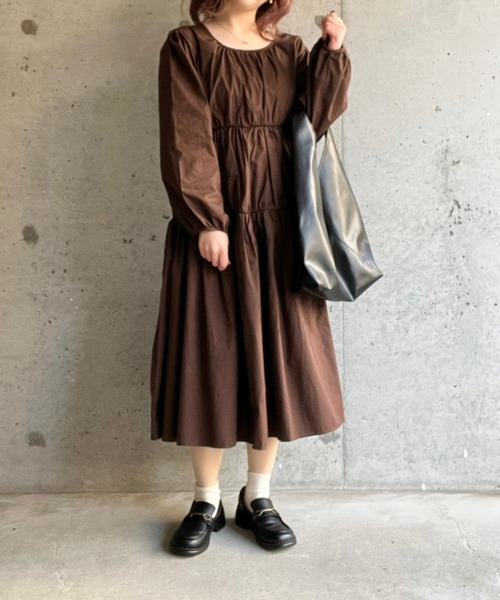 ワンピース ブラウンティアードワンピース : ZOZOTOWN Yahoo!店 - 通販
