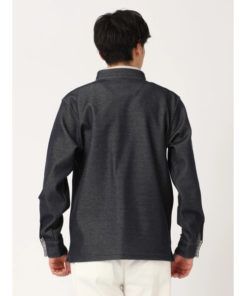 ポロシャツ フェイクレイヤードカットソー メンズ