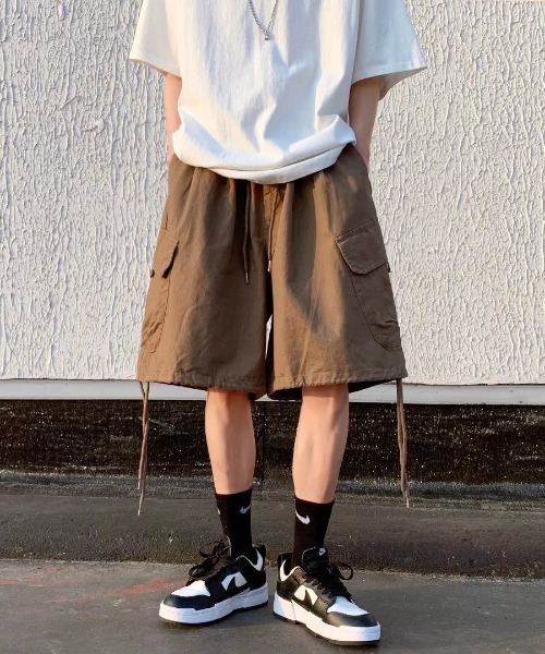 challenger ハーフカーゴ　パンツ　S スーパーランダムポケットクラッシュデニムカーゴパンツ