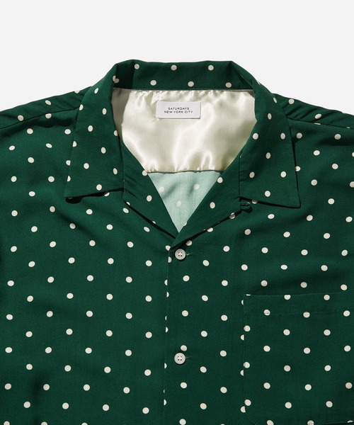 Saturdays NYC シャツ Dot Open Collar S/S Shirt メンズ