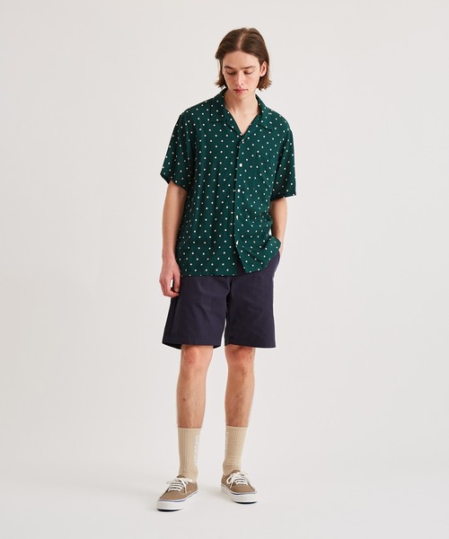 （美品）Saturdays NYC ウィンドプルオーバーシャツ　S Saturdays NYC シャツ Dot Open Collar S/S Shirt メンズ