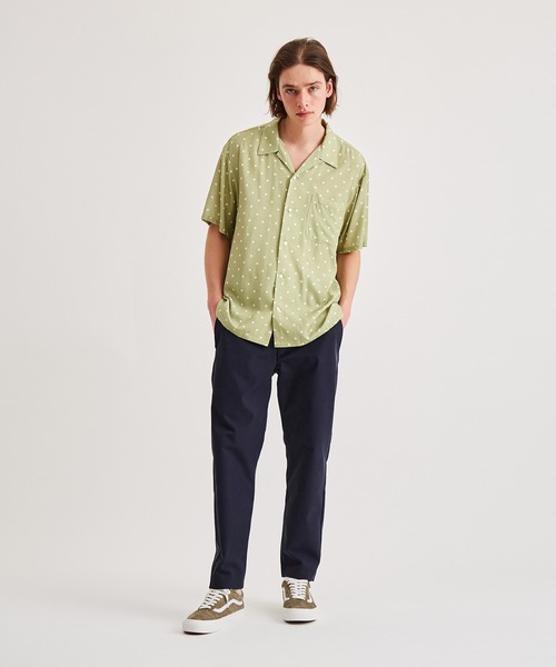 （美品）Saturdays NYC ウィンドプルオーバーシャツ　S Saturdays NYC シャツ Dot Open Collar S/S Shirt メンズ