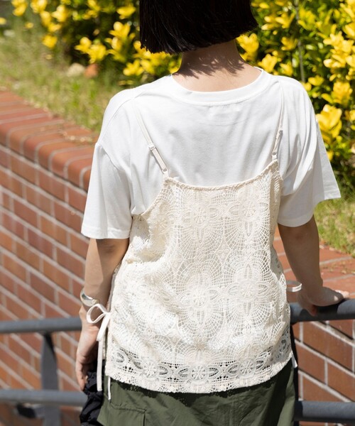 tシャツ シアーレースビスチェセットアップ レディース BEAMS HEART tシャツ 「2点セット」シアーレースビスチェ × T