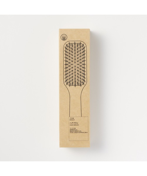 無印良品（MUJI） ヘアブラシ ブナ材ヘアブラシ ミックス毛・全長約