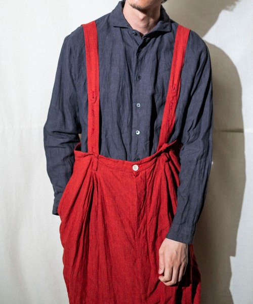 suzuki takayuki シャツ one-piece standing-collar shirt I