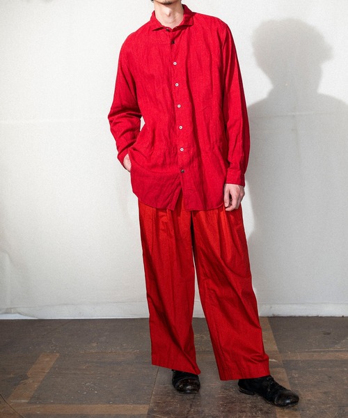 suzuki takayuki シャツ one-piece standing-collar shirt I