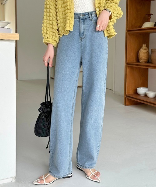 COCOMOMO ジーンズ デニム デニムパンツ 選べる長さ ストレート デニム