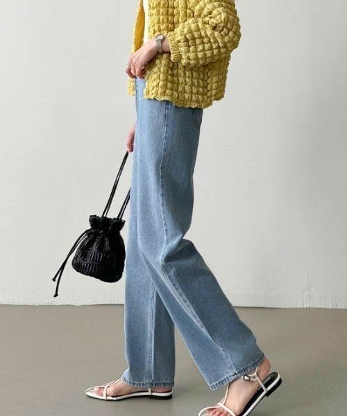 COCOMOMO ジーンズ デニム デニムパンツ 選べる長さ ストレート デニム