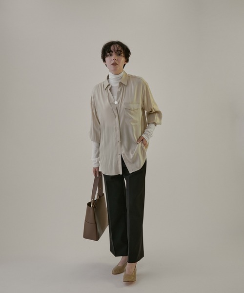 SALON adam et rope' アダムエロペ 上品 ワイドパンツ S SALON adam et rope' パンツ エコツイルスタイルアップワイド