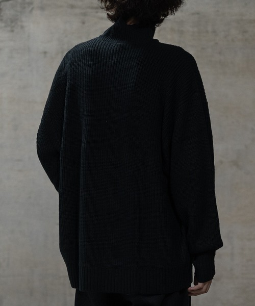 セーター ニット 「i」畦編み ハーフジッププルオーバーニット メンズ レディース | JOHN'S CLOSET | 06