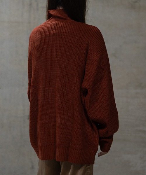 セーター ニット 「i」畦編み ハーフジッププルオーバーニット メンズ レディース | JOHN'S CLOSET | 23