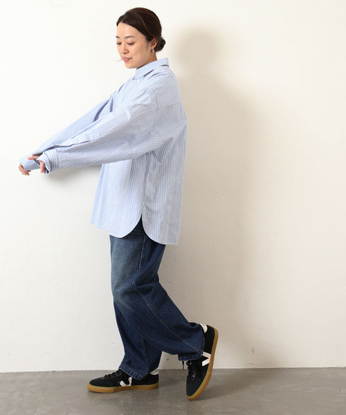 【夏物】JOURNAL STANDARD LUXE バンドカラーシャツ ブラウス JOURNAL STANDARD LUXE シャツ ブラウス OX ダッチカラーシャツ