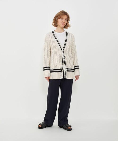 GALERIE VIE パンツ バックサテンアムンゼン イージーストレートパンツ 