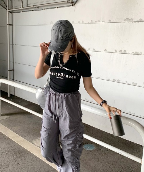 non-hedge（ノンヘッジ） キャップ 帽子 エンボスロゴダメージデニム