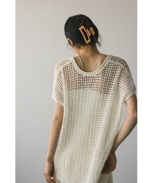 ニット セーター GLITTER CROCHET 2WAY KNIT レディース GLITTER CROCHET 2WAY KNIT｜HELIOPOLE｜HÉLIOPÔLE（エリオ