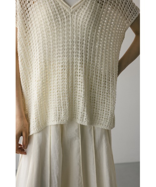 STYLEMIXER ニット セーター 2WAYクロシェニット レディース