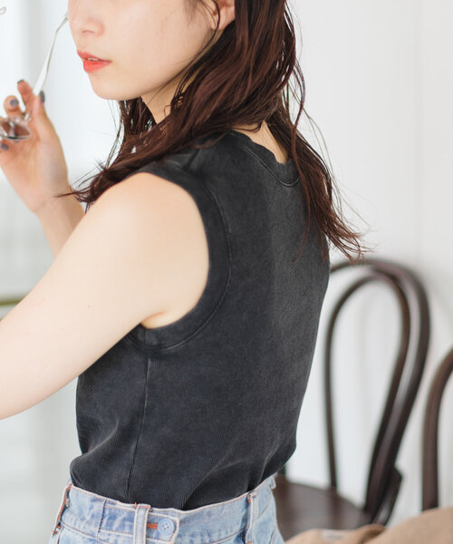 Kastane タンクトップ ノースリーブ 「4色展開/カップ取り外し可