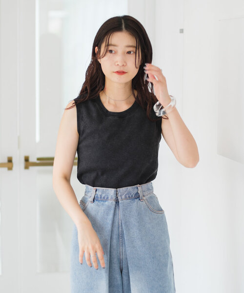 【タグ付き】kastane カップ付ワンピ Unevenbicolordress セール】【カップ取り外し可能】カップ付きパイルタンク（タンク