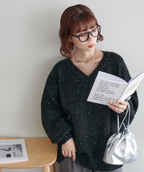 62250 ツアーディビジョン　Ｖネックセーター　グレー　サイズO セーター メンズ 綿 無地 THE (ザ) SWEATER V-neck Vネック コットン