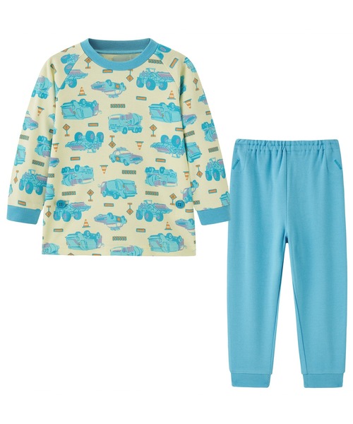 Combi mini パジャマ おなか安心ボタン付きスムース長袖パジャマ