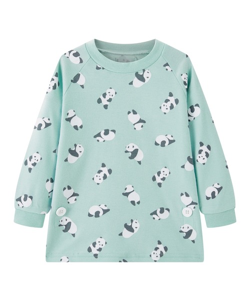 Combi mini パジャマ おなか安心ボタン付きスムース長袖パジャマ