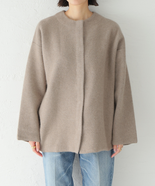 JOURNAL STANDARD カーディガン 「追加」ダブルフェイスコクーン