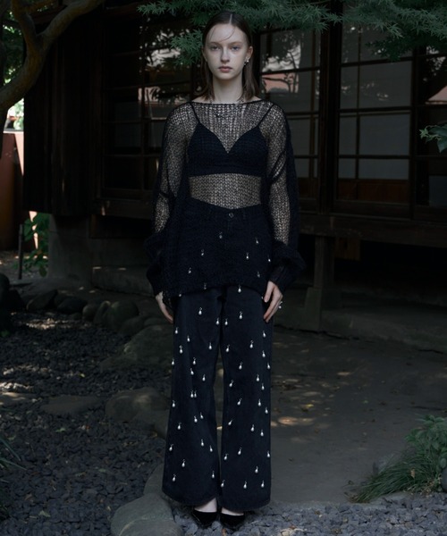 JOSE MOON ニット セーター MOHAIR HOLEDROP KNIT/モヘアホール