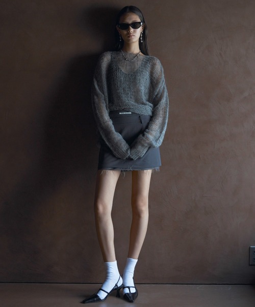 JOSE MOON ニット セーター MOHAIR HOLEDROP KNIT/モヘアホール