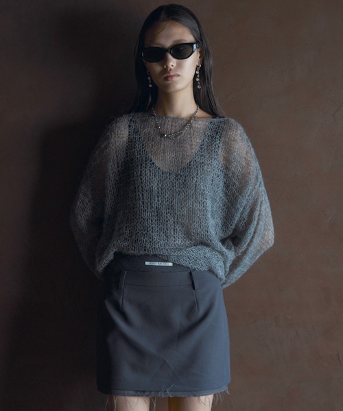 JOSE MOON ANGORA 2WAY KNIT 2024AW 洗える 白 JOSE MOON ANGORA 2WAY KNIT 2024AW 洗える 白