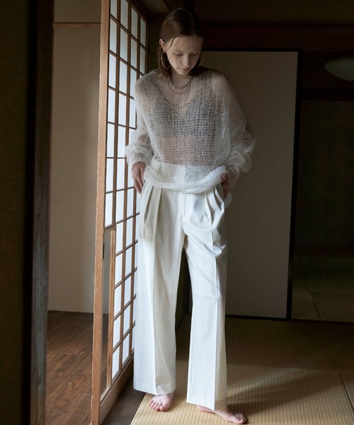 JOSE MOON ニット セーター MOHAIR HOLEDROP KNIT/モヘアホール