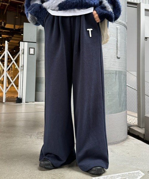 【美品】ディーゼル ワッペン・チェーン付きスウェット ガウチョパンツ 175 S 受注期間限定！千菅春香コラボ企画第3弾！コラボスウェット
